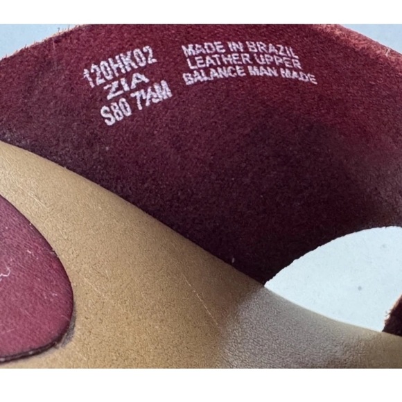 HOT KISS Y2K 90s Style Red Leather Floral Chunky Wooden Platform Wedges Sandals - Picture 7 of 11